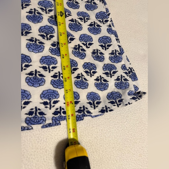 Pink Pineapple Sconset Block Print Dress Sleeveless (Blue) size M - Picture 8 of 11